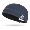 Gorra de Moda Deslavada para Temporada de Primavera y Otoño con Bordado de Corona sin Visera, Gorro Hip-Hop Unisex, Elegante Gorra de Propietario