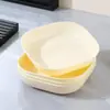 Prato de Osso Plástico Doméstico para Mesa de Jantar, Armazenamento de Ossos e Cascas de Frutas, Prato de Sobremesa e Lanche para Mesa de Centro da Sala de Estar, Utensílios de Mesa