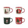 Taza de Cerámica de Papá Noel Personalizada Taza de Recuerdo para Evento Navideño de Negocios para el Hogar para Desayuno Leche