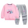 Traje deportivo de otoño para niños y niñas, primavera y otoño 2022, nuevo conjunto de dos piezas informal con pantalones y suéter para bebés
