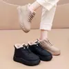 Zapatos de Algodón con Suela Gruesa para Mujer 2025 Nuevo Estilo de Invierno, Forrados de Felpa y Engrosados, Botines Impermeables y Cómodos para Mujer, Comercio Exterior Transfronterizo