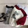 Moletom infantil para meninos, forrado com fleece, estilo inverno, blusa quente para bebês, camiseta base estilosa de dinossauro para crianças