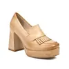 Fábrica de Comercio Exterior Zapatos de Mujer Estilo Europeo y Americano Punta Cuadrada Plataforma Tacón Grueso Talla Grande Zapatos de Mujer Flats de Tacón Alto 917-2 Exportación de Fábrica