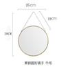 Espejo de baño hexagonal de latón dorado con forma geométrica minimalista de lujo con luz nórdica, espejo de entrada, espejo cosmético