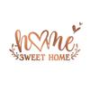 JM650 Letra Inglesa Dulce Hogar Amor Combinación Adhesivo de Espejo Acrílico Estéreo Autoadhesivo DIY Adhesivo de Pared