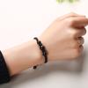 Pulsera de Cristal de Fresa Mori para Mujer Pulsera Tejida de Cuerda Roja de Cristal Rosa Obsidiana Negra Mejor Amigo de Pareja Regalo de Cumpleaños