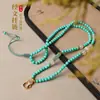 Collar con Amuleto de Buda Tailandés con Cinco Escrituras, Magnesita, Turquesa, Ágata, Cuentas Dzi, Cierre Universal Collar para Clavícula