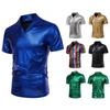 25 verão comércio exterior novo masculina design bronzeamento gola manga curta camiseta masculina casual solta manga curta camisa POLO