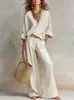 2026 Ropa de verano casual natural de lino sintético suelta para mujer y hombre, sitio independiente transfronterizo europeo y americano AliExpress, Amazon