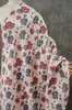 Elegante Tela Jacquard Repujada con Flores Rojas y Azules Estilo Retro Vestido de Moda Cheongsam Chaleco Bolso Hecho a Mano Tela Teñida en Hilo