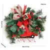Corona de Navidad de 50 cm Decoraciones Navideñas Enredadera de Navidad de 2.7 m Decoración de Puerta Colgante de Puerta Colgante de Pared Círculo de Navidad de 60 cm