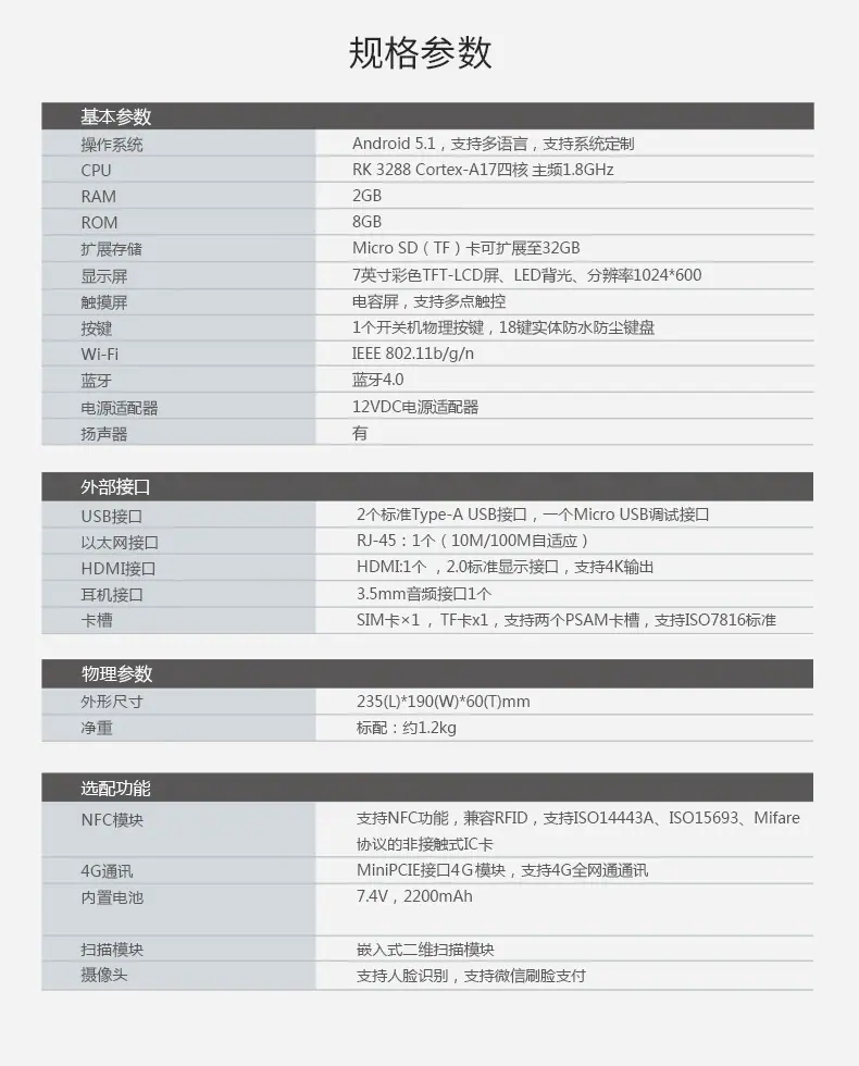 13参数规格