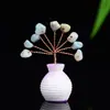Árvore de Cristal Atacado Cristal Rosa Natural Citrino Cascalho Pequeno Vaso Árvore da Fortuna Decoração de Mesa para Casa Enfeites