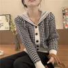 Nuevo Abrigo Suéter Primavera y Otoño 2023 Diseño con Sentido para Mujer Top Estilo Universitario Cuello de Muñeca Japonés Cárdigan Pequeño de Punto