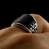 Weiya 2021 Novo Anel Masculino Preto Estilo Punk Retrô Padrão de Escultura Anel Padrão Gotejamento de Óleo Anel Unissex