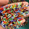 2*6mm Cuentas Tubulares de Color Sólido Uniforme Cuentas Tubulares de Vidrio Transparente Kit de Materiales DIY Materiales Hechos a Mano Accesorios para Ropa