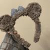 Faixa de Cabelo de Pelúcia para Lavar o Rosto e Maquiagem, Orelhas de Gato e Urso Fofas de Desenho Animado, Acessórios de Cabelo Femininos de Desenho Animado com Estampa de Leopardo, Novos Acessórios de Cabeça