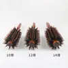 Ventas Directas de Fábrica en stock peine para rizar el cabello de cerdas y madera maciza mango cuadrado sin LOGO peine de rodillo estilo casero peine de rodillo de cuatro planos