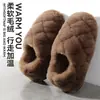 Pantuflas de Felpa y Algodón de Invierno para Hombres y Mujeres, Suela Gruesa, Talón Cerrado, Se Pueden Usar Afuera, Forro de Felpa, Cálidas, Para el Hogar, Antideslizantes, Suaves, Pantuflas de Algodón para Parejas