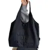 Bolso de Hombro Tipo Tote Coreano Ins Moda Perezosa Bordado Tridimensional, Versátil para Uso Diario, Bolso de Compras Simple y Ligero, Personalizable
