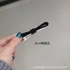Pinza para el pelo sencilla de otoño e invierno para adultos, Pinza de resorte con lazo de hilo de punto negro, Pinza superior, Pinza lateral, Pinza para moño
