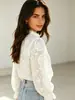 Ropa de Otoño para Mujer Camisa Bordado de Encaje Estilo Francés Top de Manga Larga En Stock Camisa de Encaje Mujer Francesa
