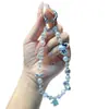 Cadena de Teléfono de Moda con Colgante de Muñeca de Cristal Kt, Encantadora Doble Cadena Corta Hecha a Mano con Cuentas, Correa de Muñeca Anti-Pérdida