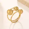 Popular Anillo de Acero Inoxidable con Alambre de Acero y Bolas de Acero de Amazon para Mujer, Diseño de Nicho Exagerado Único Versátil