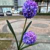 Nueva fábrica de flores artificiales de bola de cebolla verde blanca 2 bolas de cebolla francesa morada crisantemo boda flor falsa suave venta al por mayor
