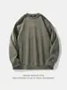 Sudadera con cuello redondo de peso pesado de 400 g con bordado de letras estilo americano para hombre, nuevo modelo de primavera con diseño de manga desmontable, chaqueta para pareja Q