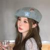 Boina Japonesa Vintage Lavada Diseño Nicho para Mujer Versátil Gorra Octogonal Muestra el Rostro Lindo Sombrero de Pintor de Dibujos Animados