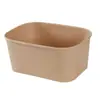 Caixa de Embalagem de Papel Kraft, Tigela Descartável de Papel, Tigela de Arroz, Caixa de Piquenique, Tigela de Salada, Marmita de Papel, Caixa de Fast Food para Viagem, Caixa de Frutas