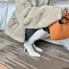 2026 Nova Tendência Super Confortáveis Botas Longas Marrons Apontadas Acima do Joelho Slim Salto Fino Cano Alto Elásticas Femininas