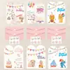 Cartão de Aniversário Inglês Estilo Floral Minimalista de Luxo Cartão Pequeno Criativo com Bênção Manuscrita Conjunto com Envelope