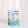 Bolsa de Tote de Pesca de Dibujos Animados Bolsa de Regalo Impresa Bolsa de Papel Kraft al por Mayor Bolsa de Compras para Centro Comercial Bolsa para Llevar