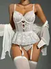 Aliexpress Comércio Exterior Europeu e Americano Novo Modelador Corporal Renda de Amor Costas Abertas Transparente Lingerie Sexy Macacão Fabricante