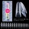 Espacio Popular Transfronterizo para Uñas Artísticas, Formas Francesas Estilo Espacial, 150 Piezas en una Caja, con Escala, Formas Transparentes de Cristal para Extensión de Uñas con Fototerapia