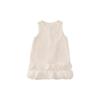 Vestido Vall sin mangas de color sólido para niña 2025 Verano Nuevo Diseño Nicho Estilo Coreano Vestido de Princesa de Encaje