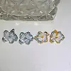 Dan Tao Joyería DIY Pendientes Gama Alta Esmaltado Colorido Pétalo Perla Montura Juego de Tres Piezas Accesorios de Joyería