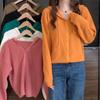 Suéter Top con Capucha de Color Sólido de un Solo Botón para Mujer, Suéter Exterior de Manga Larga Suave para Primavera y Otoño