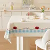 Mantel fresco y simple estilo ins, impermeable, a prueba de aceite, fácil de limpiar, lindo para sala de estar y mesa de comedor en casa, mantel fresco y simple para mesa de centro
