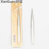 Pinzas para manicura pretty beauty pinzas de acero inoxidable pinzas curvas de acero inoxidable dorado pinzas rectas clip para diamantes de joyería