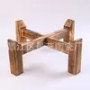Base de Pecera Antigua Soporte de Marco de Madera Base de Carga de Botella de Vino Plataforma Elevadora Estante de Almacenamiento Elevador en Forma de Cruz Tanque Ecológico de Agua