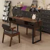 Conjunto de Mesa e Cadeira para Manicure Preço Especial Retrô Econômico Estação de Trabalho Individual e Dupla Mesa de Manicure com Luminária de Clipe Mesa e Cadeiras para Salão de Manicure Estilo Japonês