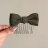 Peine de Pelo con Lazo de Peluche Vintage para Mujer, Peine Invertido para Flequillo, Pinza para el Cabello, Estilo Celebridad de Internet, Nuevo Pinza Lateral Antideslizante Otoño/Invierno para Cabello Suelto