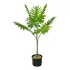 Buquê de Planta Verde Artificial Folha de Bananeira em Vaso, Folha de Monstera, Folha Chuva de Primavera, Bananeira Viajante para Exibição em Sala de Estar de Casa Plantas Artificiais