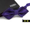 Venta al por mayor de fábrica niños y niñas color sólido cuadros oscuros pajarita de prisma puntiaguda estilo coreano actuación boda accesorios de pajarita
