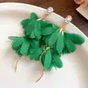 Brincos de Flor Tecidos com Ráfia de Agulha de Prata Brincos Estilo Férias na Praia Brincos Leves de Luxo de Alta Qualidade com um Design Único