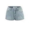 Estilo chica picante shorts de mezclilla simples de cintura media-baja verano nuevo versátil corte ajustado favorecedores supercortos hot pants para mujer