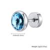 Pendientes de acero inoxidable con circonita blanca pendientes sencillos para hombre pendientes pequeños joyería de moda personalizada ES-332